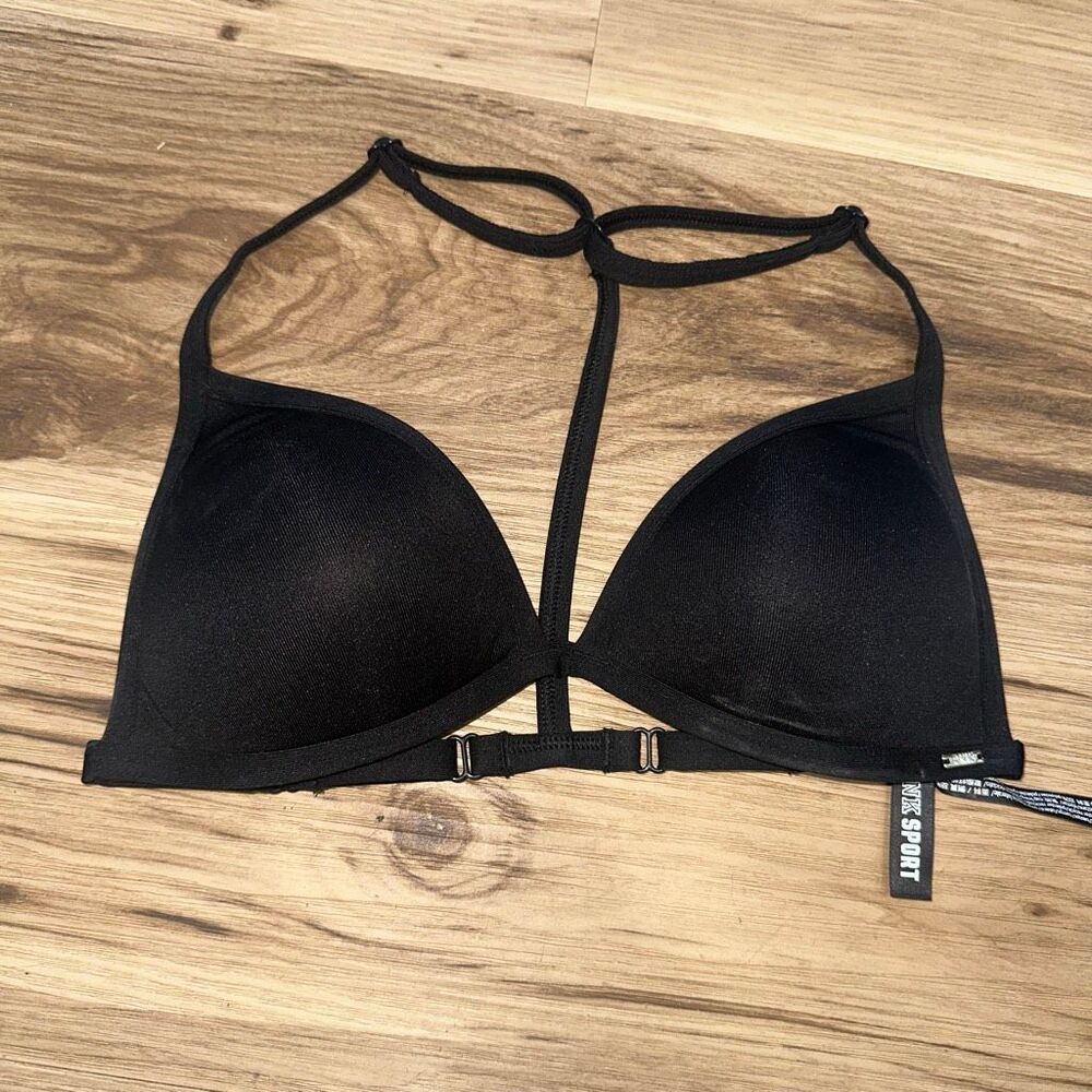 Victoria’s Secret Sport ultimate push-up strappy black bikini